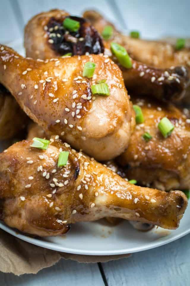 Sweet And Sticky Oven Baked Chicken Drumsticks • Dishing Delish 