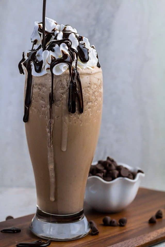 Chocolate Chip Mocha Breakfast Smoothie - Dishing Delish