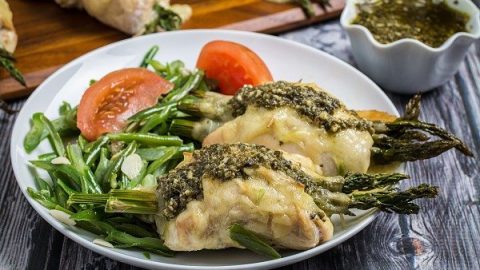 Asparagus Stuffed Chicken With Swiss Dishing Delish