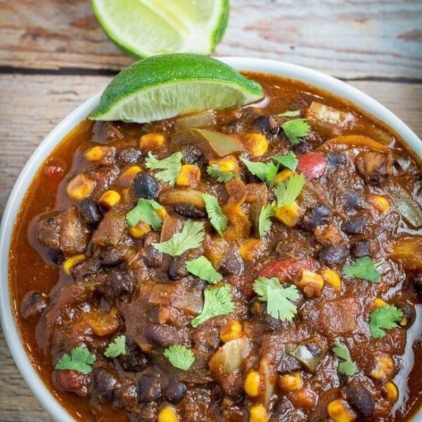 Slow Cooker Black Bean Chili • Dishing Delish