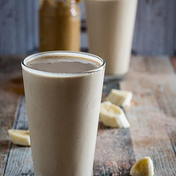 Chocolate Peanut Butter Protein Shake • Dishing Delish