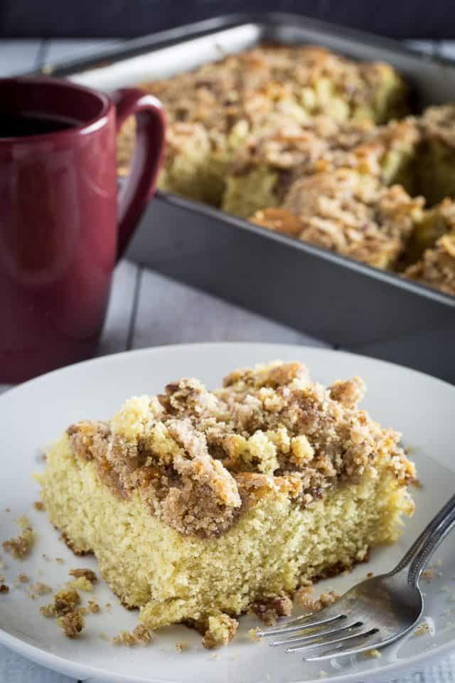 Holiday Gluten Free Coffee Cake Using EggNog • Dishing Delish