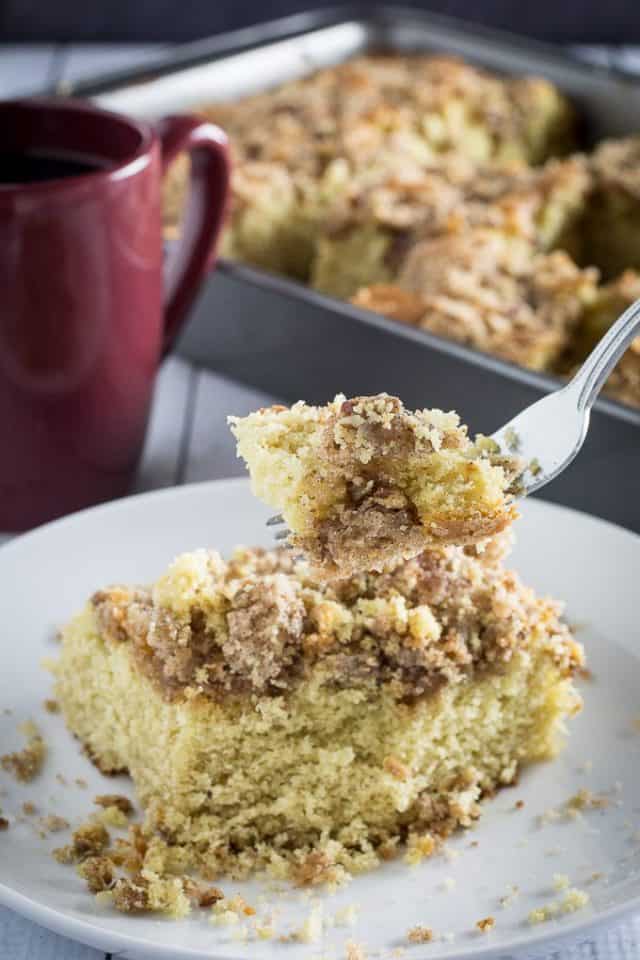 Holiday Gluten Free Coffee Cake Using EggNog • Dishing Delish