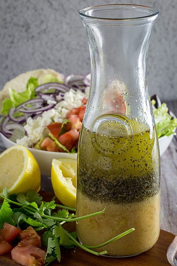 Greek Salad Dressing & Greek Salad • Dishing Delish