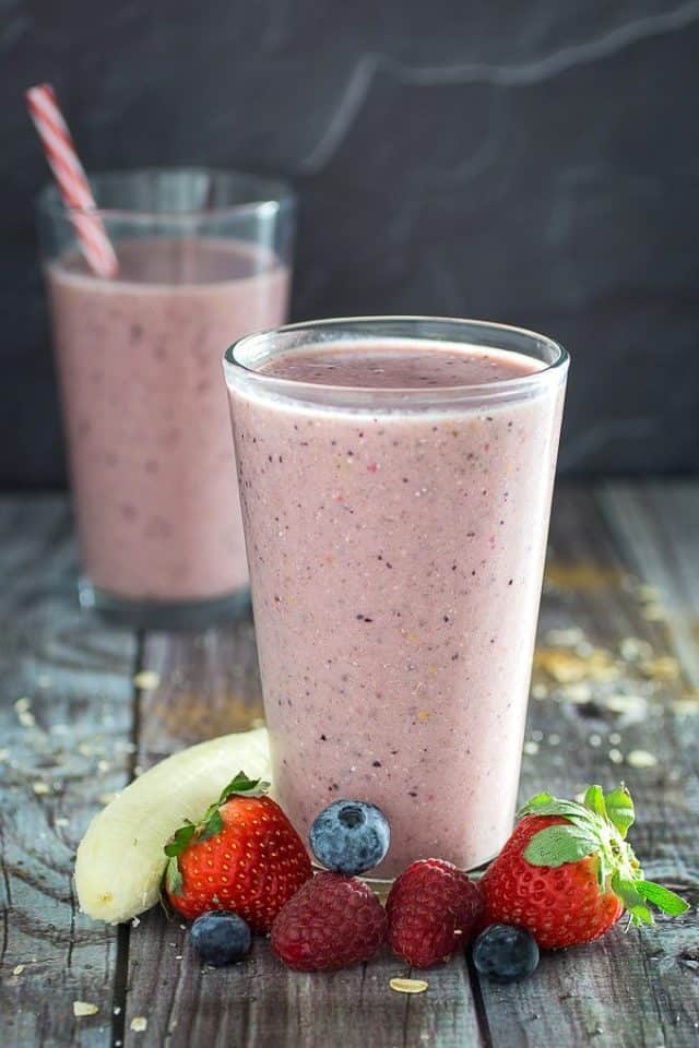 Strawberry Banana Chia Seed Smoothie • Dishing Delish