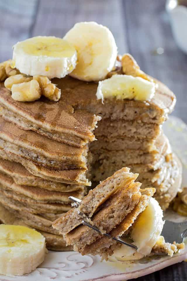 Paleo Banana Pancakes (Almond Flour Pancakes) • Dishing Delish