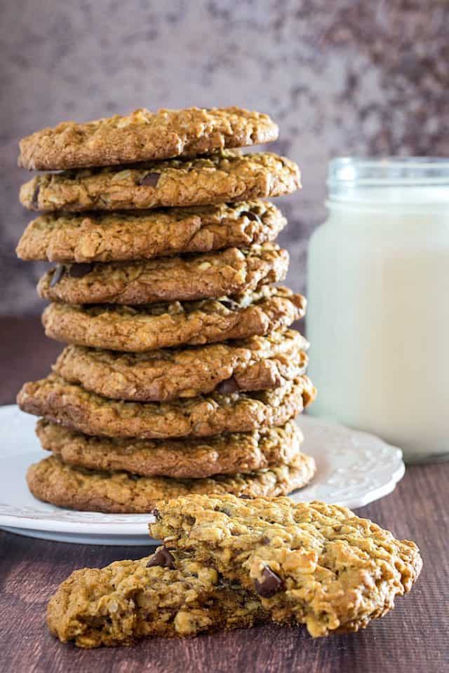 Flourless Oatmeal Cookies With Chocolate Chips • Dishing Delish