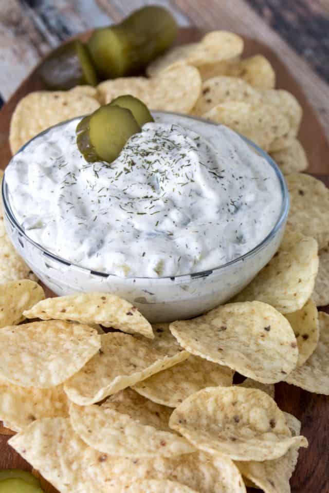 Homemade Dill Pickle Dip From Scratch • Dishing Delish