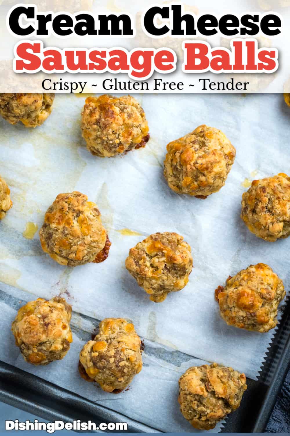 Cream Cheese Sausage Balls • Dishing Delish 3536