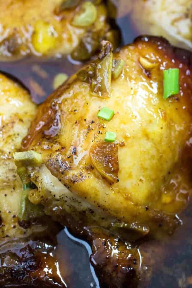 Slow Cooker Honey Garlic Chicken Recipe • Dishing Delish