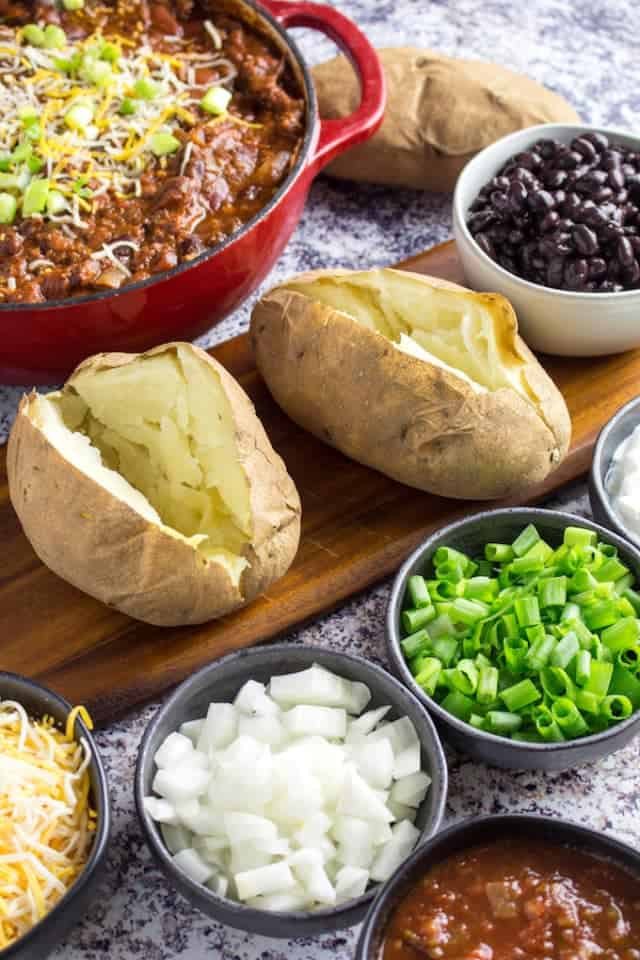 Baked Potato Bar Ideas - Entertaining On A Budget! • Dishing Delish