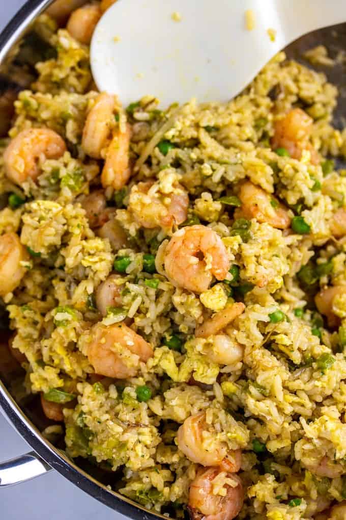 Shrimp Fried Rice - Gluten Free! • Dishing Delish