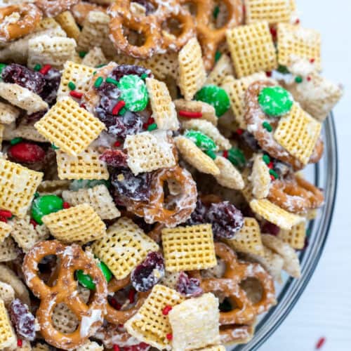 Easy Christmas Chex Mix Recipe With M&Ms - Back To My Southern Roots