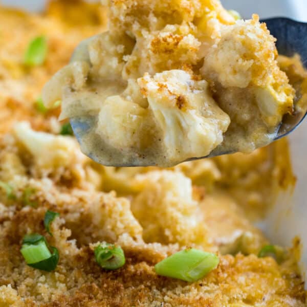 Cauliflower Au Gratin • Dishing Delish