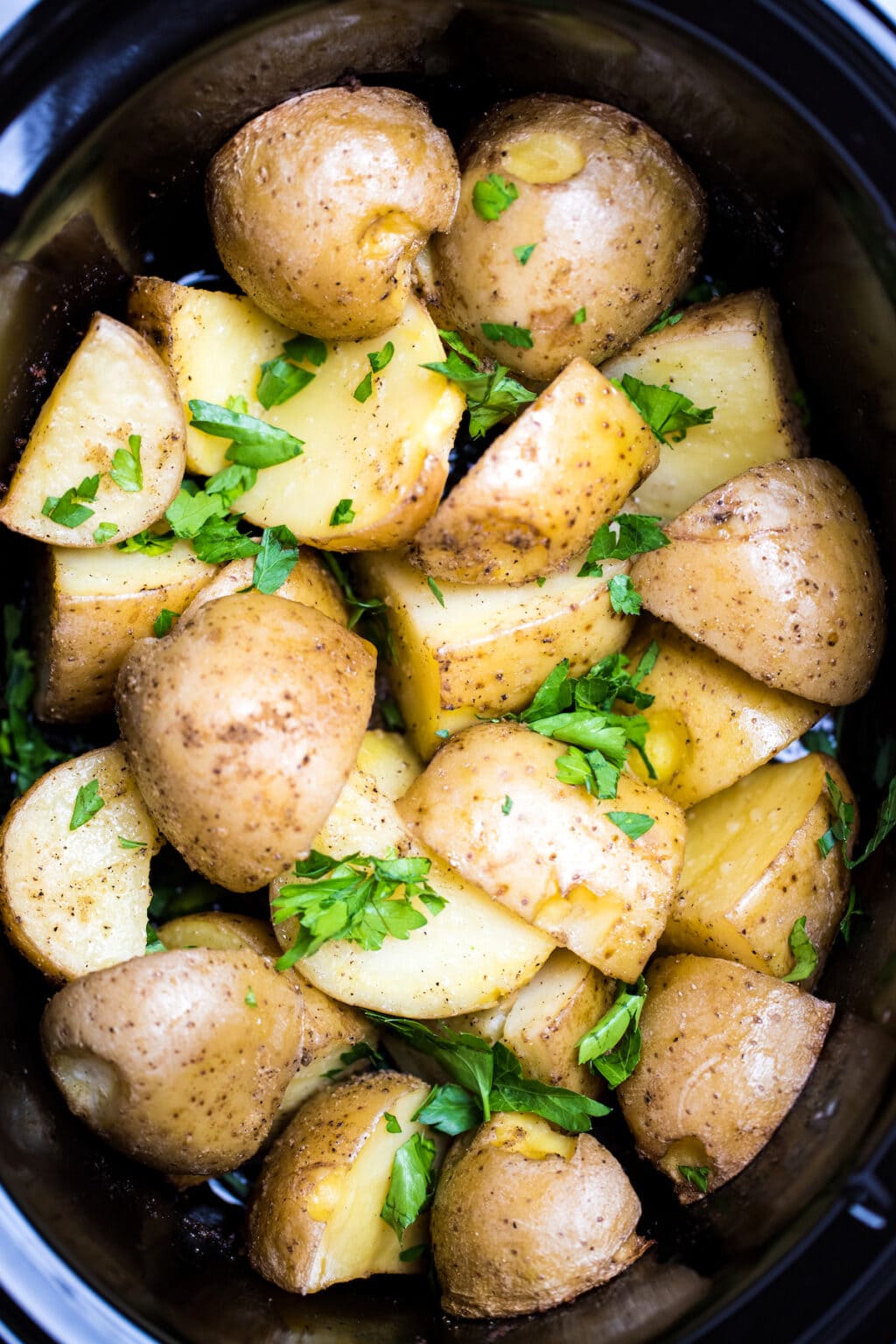 Easy Slow Cooker Potatoes • Dishing Delish