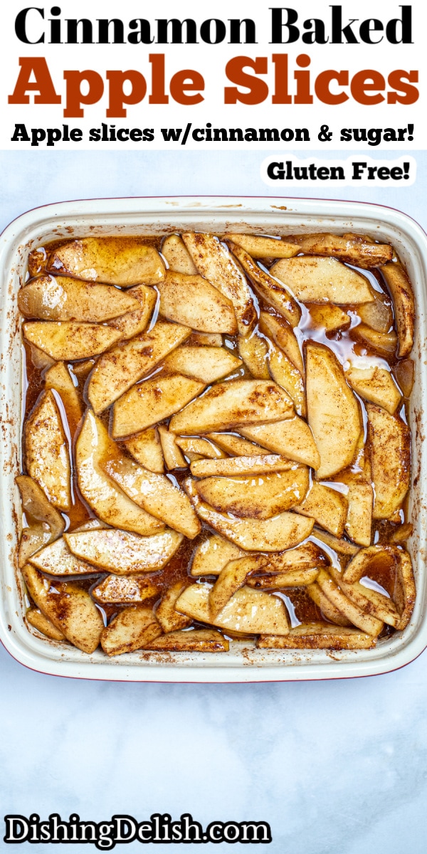 Cinnamon Baked Apple Slices • Dishing Delish