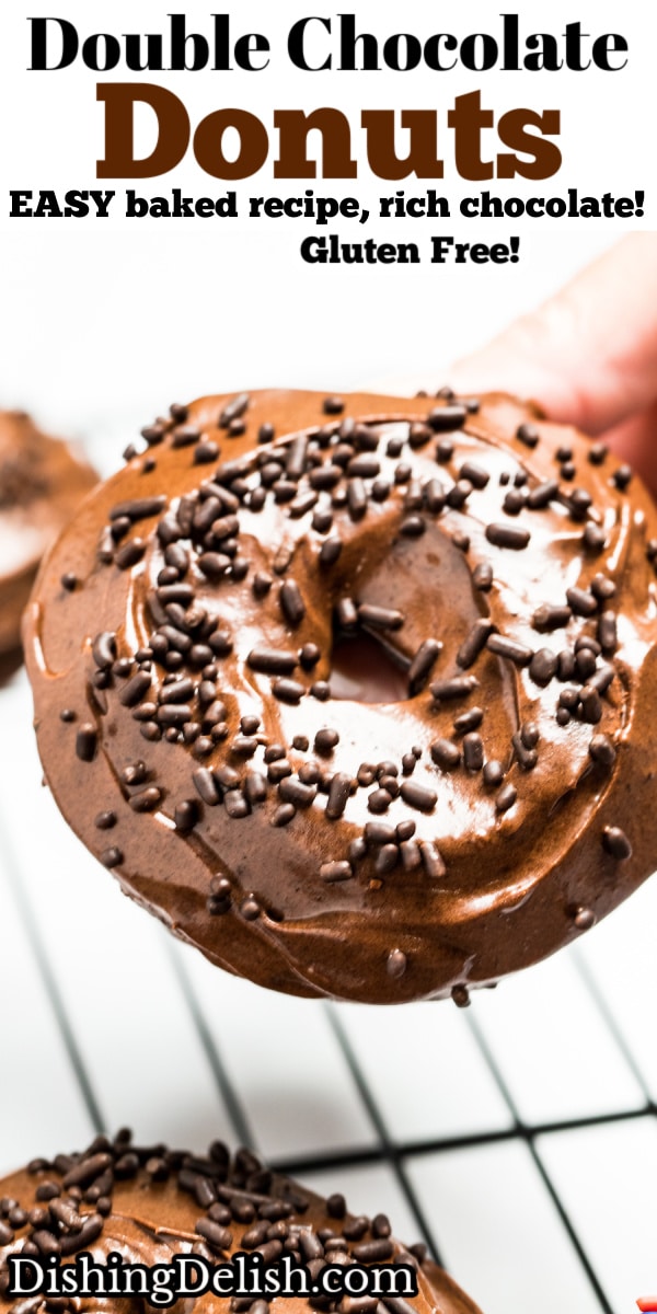 Double Chocolate Donuts • Dishing Delish