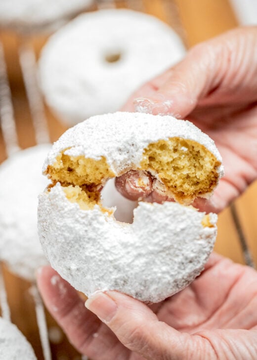 Easy Powdered Sugar Donuts • Dishing Delish 0736