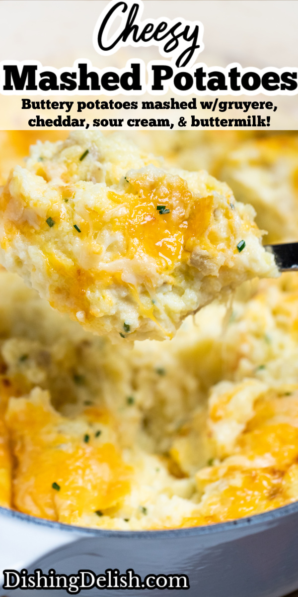 Cheesy Mashed Potatoes • Dishing Delish