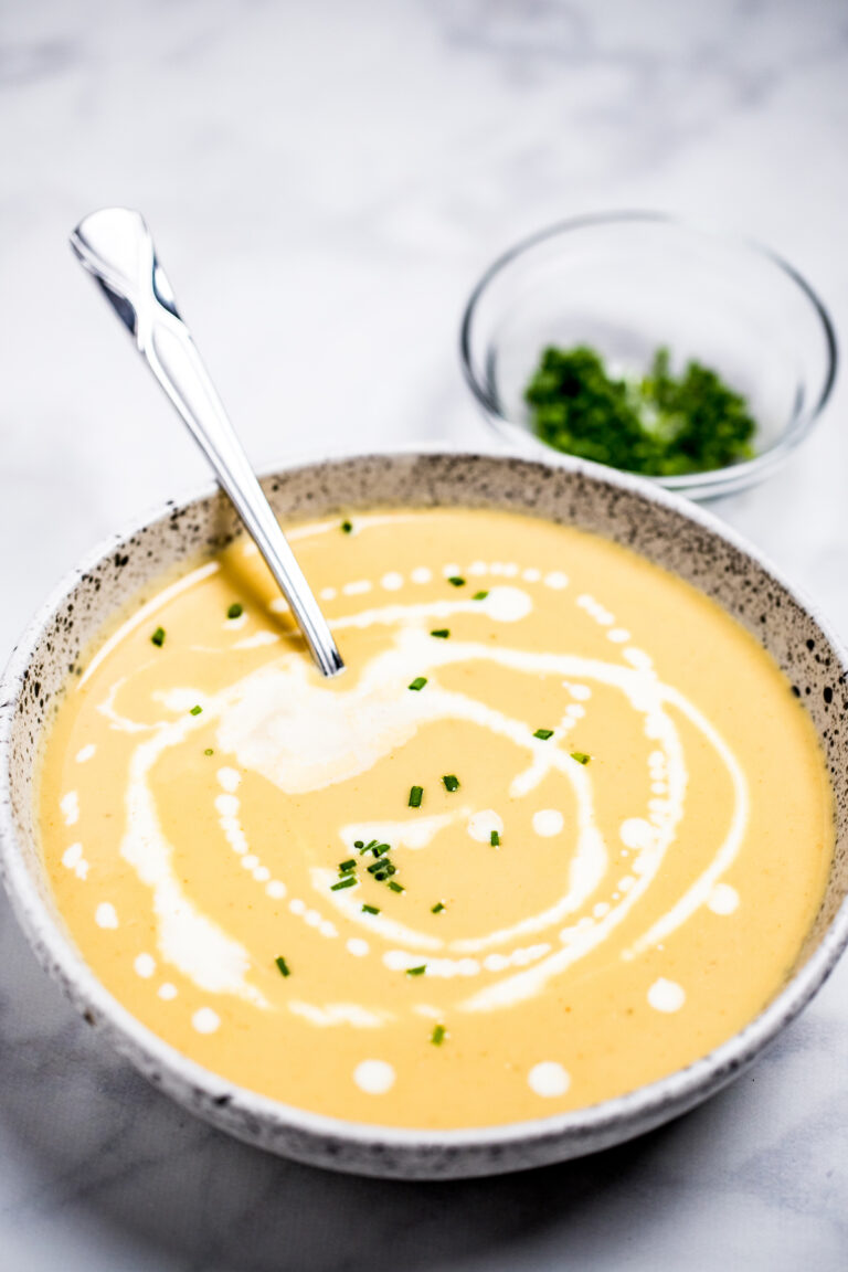 Instant Pot Cauliflower Soup • Dishing Delish