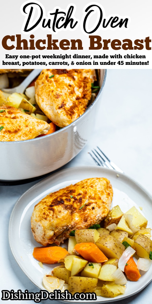 Dutch Oven Chicken Breast With Potatoes • Dishing Delish