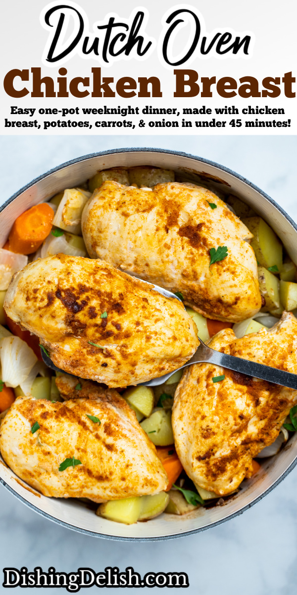 Dutch Oven Chicken Breast With Potatoes • Dishing Delish